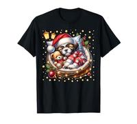 Christmas Vibes For Puppy Mom Xmas Decor For Shih Tzu Lovers Camiseta