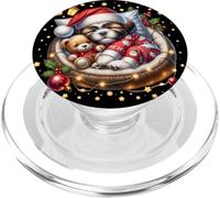 Christmas Vibes For Puppy Mom Xmas Decor For Shih Tzu Lovers PopSockets PopGrip para MagSafe