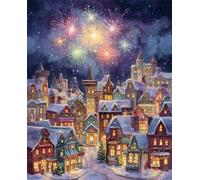 Christmas Village 1500 Piece Jigsaw Puzzles for Adults, Colourful, Challenging & Brainteasing Adult Puzzles 1500 Pieces Snow, Fun jigsaws for The Whole Family 34x22 Inch