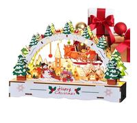 Christmas Village - Desktop Decoration, Holiday Village Ornament, Desk Decoration with LED Light | for Home Decorators Party Planners Event Organizers Collectors Living Room Bedroom Mantel Study