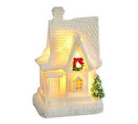 Christmas Village Houses - LED Lighted Tabletop House Figurines,Collectible Building Decoration for Window Storefront Apartment Shelf Winter Holiday Party