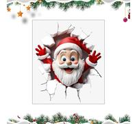 Christmas Wall Decals - Impermeables autoadhesivos, decoración de baño de Santa Claus, decoración navideña | Festive Home Decor for Living Room Dorm Apartment Garden Fall Winter Action Party Vacati