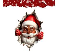 Christmas Wall Stickers Large Santa Optical Illusion Funny Home Decor