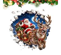 Christmas Wall Stickers - PVC Peel And Stick Room Decals | Arte de pared enrollado de 12.2 pulgadas con diseño adhesivo fácil de despegar para el hogar, apartamento, oficina