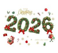 Christmas Window Clings - 2026 Christmas Festivals Static Decal | Holiday Decorations Clings Window Decals Removable Decals for Winter Decoration Wiindows Living Room Bedroom Classroom