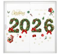 Christmas Window Clings, 2026 Static Reusable Holiday Window Stickers for Christmas, Removable Snowflake Winter Decals for Home, Living Room, Bedroom, Classroom, Glass Door Decorations