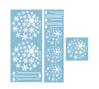 Christmas Window Clings - Snowflake Stickers | 3-Piece Festive Static PVC Christmas Window Clings, Snowflake Decal Stickers For Home, Dorm, Office, Classroom, Fiesta, Shop, Oro Holiday Decorations