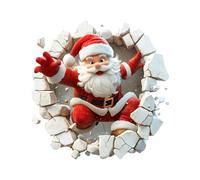 Christmas Window Decals, Santa PVC Glass Clings, 30x30cm Holiday Stickers | Festive Santa Claus Graphics, Easy Apply Removable PVC Stickers, Cheerful Seasonal Accents For Kitchen Bathroom Nursery Class