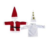 Christmas Wine Bottle Cover - 2Pcs Wine Bottle Bags, Wine Bottle Cover with Has, Design Christmas Wine Champagne Bottle Clothing for X'Mas Dinner Parties Table Decor and G'ift Giving