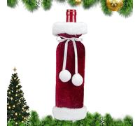 Christmas Wine Bottle Cover - Reusable Velvet Dress Bag, Decorative Cover