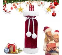 Christmas Wine Bottle Cover, Wine Dress Bags, Decorative Wine Accessories, Reutilizable Velvet Cover, Holiday Wine Decor, Wine Bottle Decoration, Festive Wine Wrap, Elegant Wine, Soft Velvet