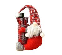 Christmas Wine Bottle Covers Bag Holiday Santa Claus Champagne Bottle Cover Red Merry Christmas Table Decorations for Home (Color : B Size (A As The Picture Shows)