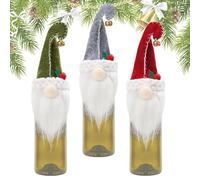 Christmas Wine Bottle Covers, Holiday Wine Bags, Wine Bottle GNOME Covers, Christmas GNOME Wine Bags, Holiday Wine Bottle Wrappers, Swedish Tomte Wine Covers, Soft GNOME Wine Costumes