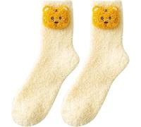 Christmas Winter Fuzzy Animal Slipper Socks,3D Animal Cartoon Socks Warm,Funny Cute Soft Coral Fleece Fluffy Plush(Tiger)