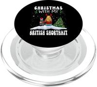 Christmas with My British Shorthait Cat Kitty Funny Xmas PopSockets PopGrip para MagSafe