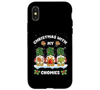Christmas with My Gnomies Buffalo Green Plaid Gnomies Familia de gnomos Carcasa para iPhone X/XS