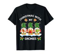 Christmas with My Gnomies Xmas Gnomes Green Buffalo, Tela Escocesa Camiseta