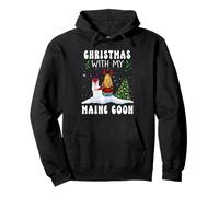 Christmas with My Maine Coon Cat Kitty Funny Xmas Sudadera con Capucha