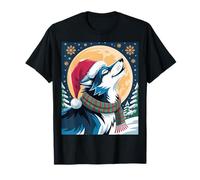 Christmas Wolf Lover Festive Winter Holiday Animal Lovers Camiseta