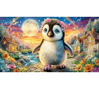 Christmas-Wonderland-with-Animals-and-Gingerbread-Houses 1000 Piezas Puzzle Reciclado Juego Educativo desafiante para Adultos Regalo para Mujeres y Hombres 70x50/1000pcs