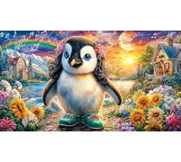 Christmas-Wonderland-with-Animals-and-Gingerbread-Houses Puzzle Adultos 1000 Piezas Juego Educativo relajación Desafiante Papel Reciclado Idea de Regalo 70x50/1000pcs