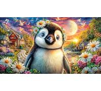 Christmas-Wonderland-with-Animals-and-Gingerbread-Houses Puzzle Familiar 1000 Piezas Educativo Papel Reciclado Desafiante para Adultos Regalo para Hombres 38x52/1000pcs