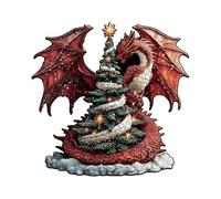 Christmas Wooden Puzzle - Dragon Design Collectible Jigsaw | Decorative Wooden Puzzle Gift for Adults Teens Kids, Holiday Activity for Men, Women, Husband, Wife, Sonido, Family and Friends