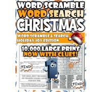 Christmas Word Scramble Mix Word Search - Holiday Joy Edition: Celebrate the festive season with joyful puzzles mixing scrambles and searches - fun for the holidays.