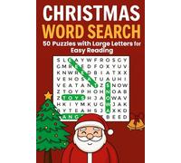 Christmas Word Search: 50 Puzzles with Large Letters for Easy Reading