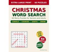Christmas Word Search: 60 Large Print Puzzles for Seniors and Adults, from Trimming the Tree to New Year's Eve (Wrenfield Large Print Puzzles)
