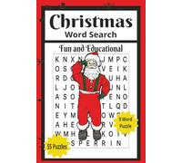 Christmas Word Search: 6x9 55 Puzzle, Word Search Christmas, Santa Claus Word Search for Kids