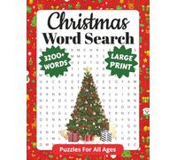 Christmas Word Search: 80 puzzles with 3,200+ Words Featuring Winter, Festivites, and Celebration, Fun Holiday Puzzles for People of All Ages