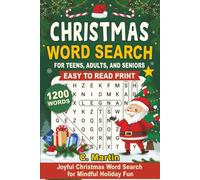 Christmas Word Search Book: Word Searches with Easy to Read Print about Christmas, Christmas theme, Holiday foods, and More | 6x9 inches, 104 pages| ... for Vacations, Holidays, and Free Times