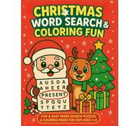 Christmas Word Search & Coloring Fun: FUN & EASY Word Search Puzzles & Coloring Pages for Kids Ages 3-8