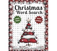 Christmas Word Search For Adults Large Print: Cozy Winter Themed Word Find Puzzles, Fun Holiday Activity Book With Solutions For Relaxation & Stress Relief