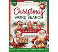 Christmas Word Search for Adults: Large Print Holiday Puzzles with 2000 Unique Words for Relaxing Stress Relief