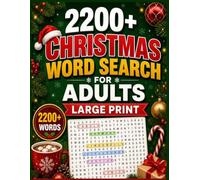 Christmas Word Search For Adults: Large Print Holiday Word Search Puzzles with 2200+ Festive Words for Relaxation, Brain Training, and Christmas Fun