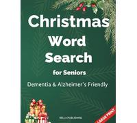 Christmas Word Search for Seniors: Large Print, Easy Puzzles for Adults, Dementia & Alzheimer’s Friendly, Memory Activity Book