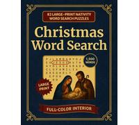 Christmas Word Search: Large Print: 82 Full-Color Nativity Word Search Puzzles