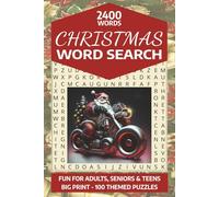 Christmas Word Search Puzzle Book: 100 Puzzles with 2400 Words in Big Print-Fun for Adults, Seniors and Teens