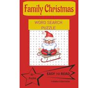 Christmas Word Search Puzzle Book: Word Searches with Easy to Read Print about Christmas, Festive Holiday, Family and More! 6x9 inches, 110 pages! ... whole Family, friends and Festive Gatherings.