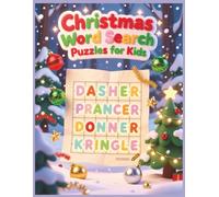 Christmas Word Search Puzzles for Kids: Easy Holiday Word Puzzles for Ages 4-10 Featuring Big Line-Art Letters to Color
