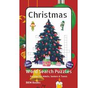 Christmas Word Search Puzzles: Word Searches with easy to Read Print about Gifts, Stocking Stuffers, Holiday Celebrations and More 6x9 inches, 110 ... Gift for Vacations, Holidays and Free Times