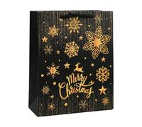 Christmas Wrap Bag - Reusable Foldable Tote Bags | Holiday Festival Packaging, Goodie Bags for Candy, Pastries, Chocolate, Kids, Travel or Seasonal Gifting, 12.6x10.24x3.94in