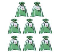 Christmas Wrapping Bags Drawstring Gift Bags 8-Pack, Reusable Holiday Treat Pouches for Candy Snacks Jewelry Tree Favors Kids Friends Wedding Stocking Stuffers