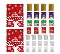 Christmas Wrapping Bags - Fabric, 11.81x7.87x0.39in Drawstring Holiday Bags 33-Piece Festive Reusable | Colorful Treat Pouches Regalo de embalaje, Party Favor Bag For Snack, Chocolate, Candy