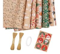 Christmas Wrapping Paper - Holiday Gift Wrap Rolls - Festive Box Packaging | Holiday Decor Wrapping Paper for Women Men Parents Hosts Teachers Scrapbooking Home Apartment Workshop Studio Gatherings