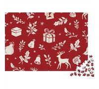 Christmas Wrapping Paper Roll Puzzle De 1000 Piezas Rompecabezas para Adultos Rompecabezas 1000 Piezas para Adultos para Amantes O Amigos Rompecabezas Imposable 38x26cm/1000pcs