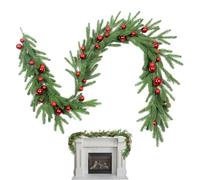 Christmas Wreath, Artificial Cedar, Holiday Garland, Lifelike Greenery Accent for Door, Tree, Mesa, Patio, Indoor Porch, Farmhouse, Acción de Gracias y Pantalla Temporada