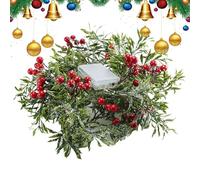 Christmas Wreath - Artificial Garland with Berries | Artificial Eucalyptus Leaves, Table Runner Fake Vine for Wedding Home Decor Led Lights Greenery Vines with Berries